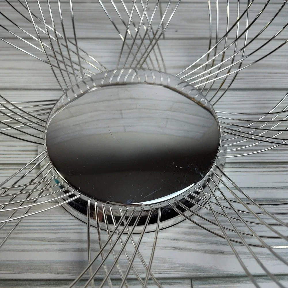 Vintage‎ MCM Silver Plated Bread Fruit Basket Beautiful Silver Plated Wire